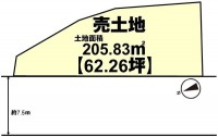 ☆建築条件無し売土地☆お好きなハウスメーカーや工務店で建築可能！
土地広々約62坪！ロードサイドで店舗にもオススメ！
東側田畑の為日当たり・通風良好♪