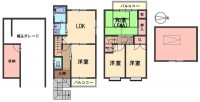 阪急「上桂」駅まで徒歩14分！
使いやすい間取り☆
広々とした堀込ガレージございます！2台駐車可能です♪