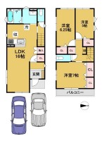 駐車スペース２台可能！角地！
教育施設や生活施設が徒歩圏内にあり、子育て世代におすすめ♪
全居室に収納スペース完備！片付けもラクラク♪