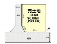 角地につき開放的な立地！
建築条件無し土地☆お好きな工務店やハウスメーカーで建築可能♪
小学校・保育園まで近く子育て世帯にもオススメ！
