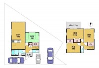全居室６帖以上！ＬＤＫ約１６帖！広々４ＬＤＫの間取り☆
閑静な住宅地！バス停「神川小学校前」まで徒歩１分！
幼稚園・小学校まで徒歩圏内！お子様の通学も安心です！