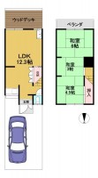 向日市、伏見区、南区の不動産なら<br>センチュリー21ユニバーサルホームサービス向日町店へ！ 南側にウッドデッキ付き、日当たり良好！
小・中学校まで徒歩圏内！お子様の通学も安心です！
事務所や店舗など多用途に使用可能！