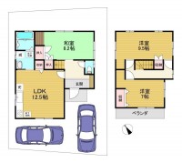 長期優良住宅認定のこだわり住宅！
将来３ＬＤＫ→４ＬＤＫへ間取り変更可能！陽当たり良好な整形地！
室内大変丁寧にご使用されております！駐車２台可能！