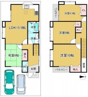 向日市、伏見区、南区の不動産なら<br>センチュリー21ユニバーサルホームサービス向日町店へ！ 全居室６帖以上の４ＬＤＫ！各部屋収納有♪
駐車並列２台可能です！
スーパーやコンビニ、ドラッグストアなどが近隣に揃った生活便利地◎