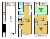 向日市、伏見区、南区の不動産なら<br>センチュリー21ユニバーサルホームサービス向日町店へ！ 前道約６ｍ！車の出し入れのしやすい広さです！
駐車スペースは２台分ございます！
東側が空き地の為、陽当り・通風良好です☆