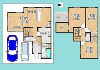 向日市、伏見区、南区の不動産なら<br>センチュリー21ユニバーサルホームサービス向日町店へ！ 令和５年７月建築！全居室６帖以上の中古戸建！
床暖房付き！全居室収納スペース完備！
小学校まで徒歩約５分！お子様の通学も安心です☆